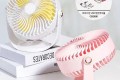 새상품 유,무선 휴대 및 탁상겸용 7인치 선풍기 화이트