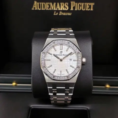 오데마피게 로얄오크 33mm 스틸 67651ST 화이트 다이아 25년식