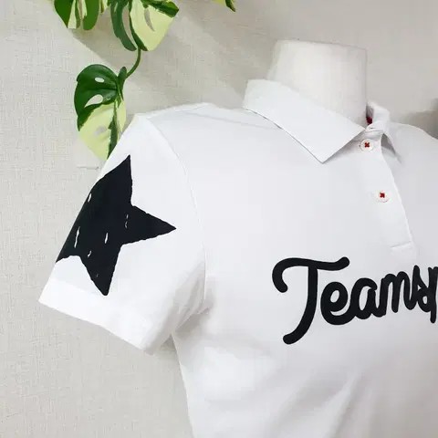 TEAMS 여성골프 블랙가슴로고 카라티 90 아이보리
