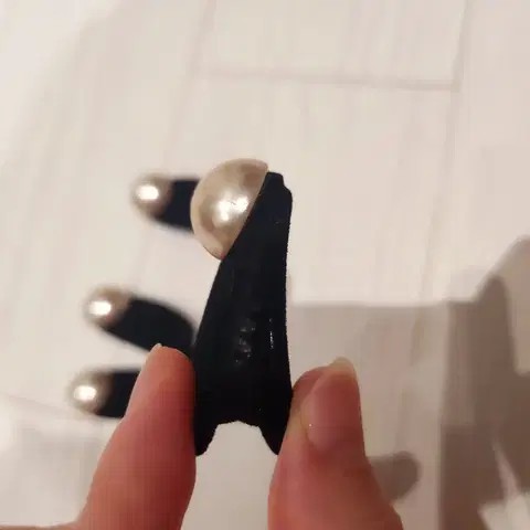 새상품 진주 벨벳 헤어핀 4개 일괄