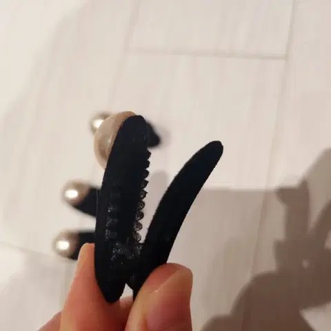 새상품 진주 벨벳 헤어핀 4개 일괄