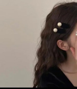 새상품 진주 벨벳 헤어핀 4개 일괄