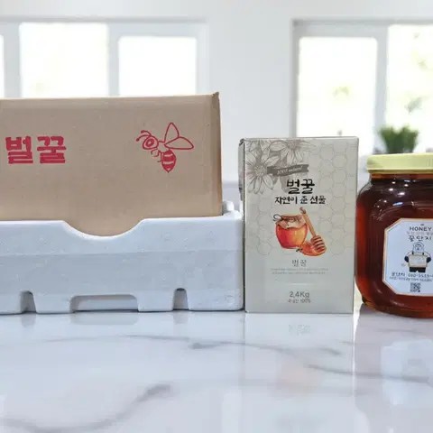 국산  벌꿀100%  아카시아꿀.잡화꿀2.4kg 25,000원